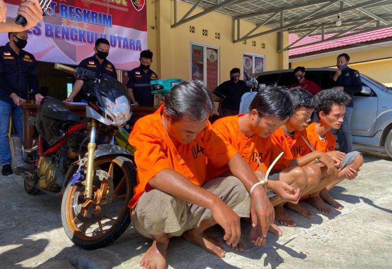 Gelapkan Motor, 4 Sekawan Terancam 4 Tahun Penjara