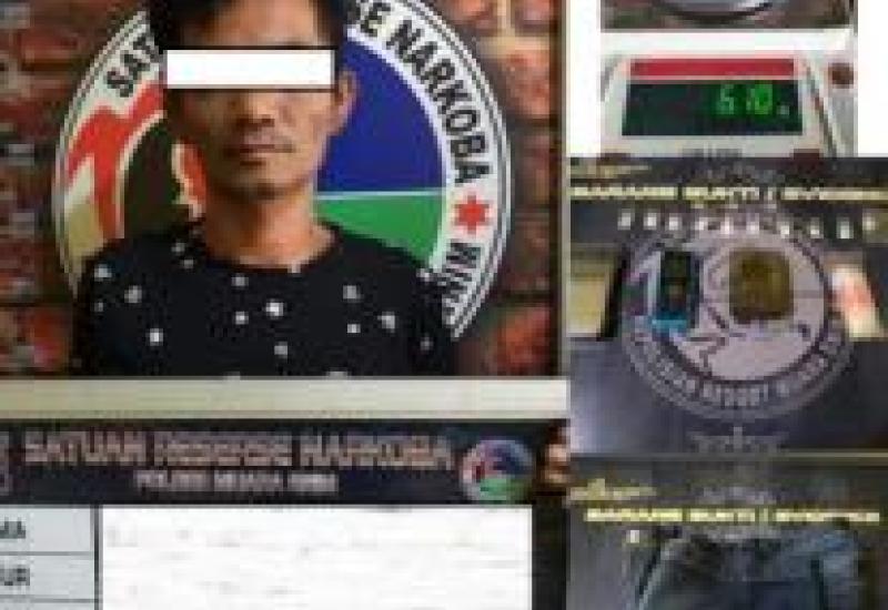 Simpan 13 Paket Sabu, Seorang Pria di Muara Enim Digiring Polisi