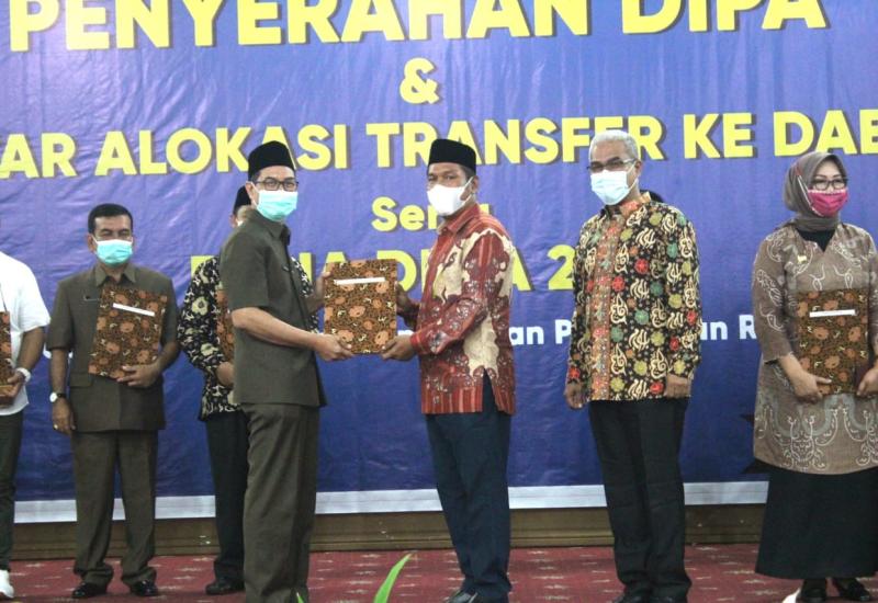  DIPA dan TKDD Lingkup Provinsi Bengkulu Tahun 2021 Diserahkan
