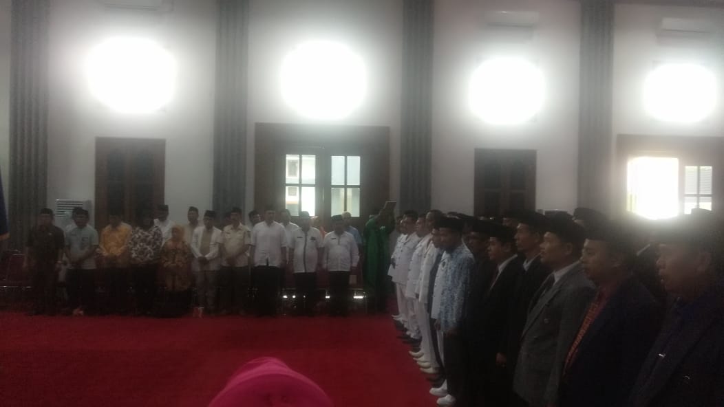 Saat pelantikan pejabat Pemkab Mukomuko.
