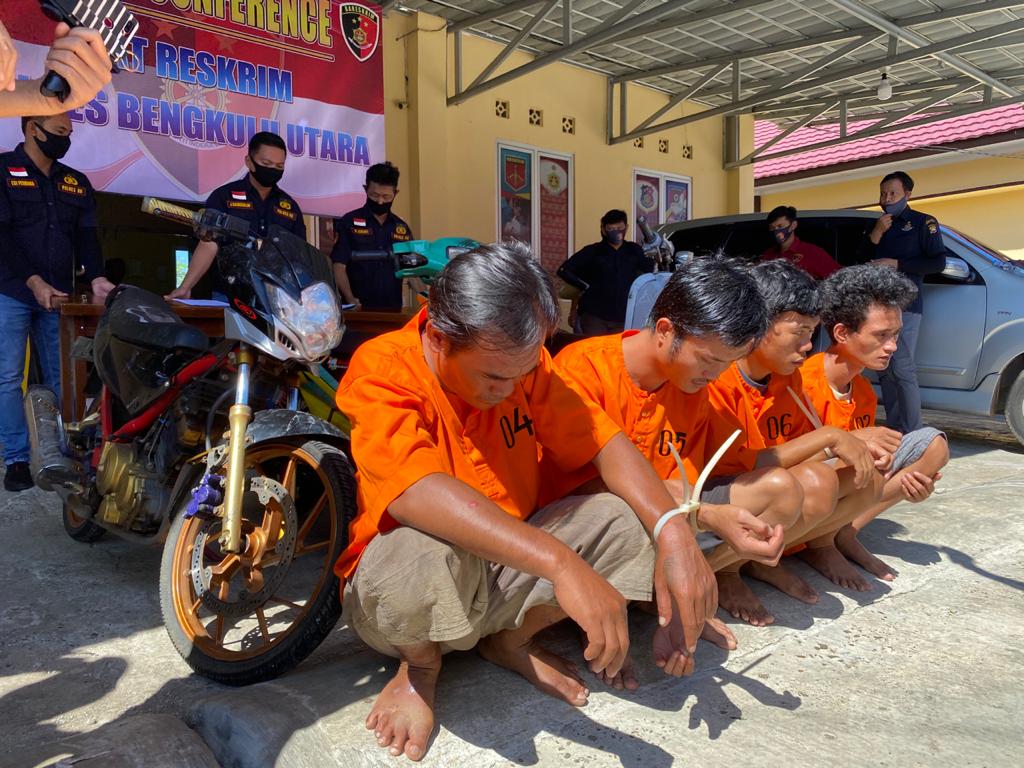Gelapkan Motor, 4 Sekawan Terancam 4 Tahun Penjara