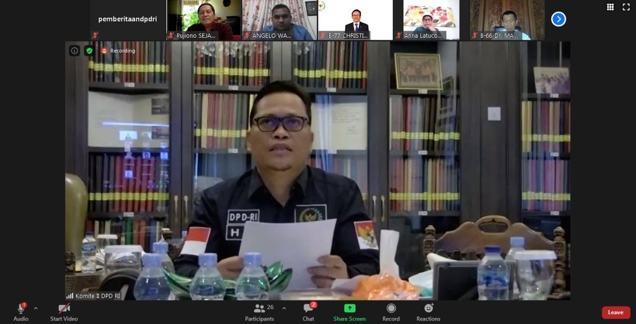 DPD RI Sebut Telah Berupaya Keras Perjuangkan Aspirasi Daerah Dalam Omnibus Law