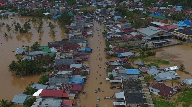 Banjir di Kota Bengkulu tahun 2019/CNN Indonesia