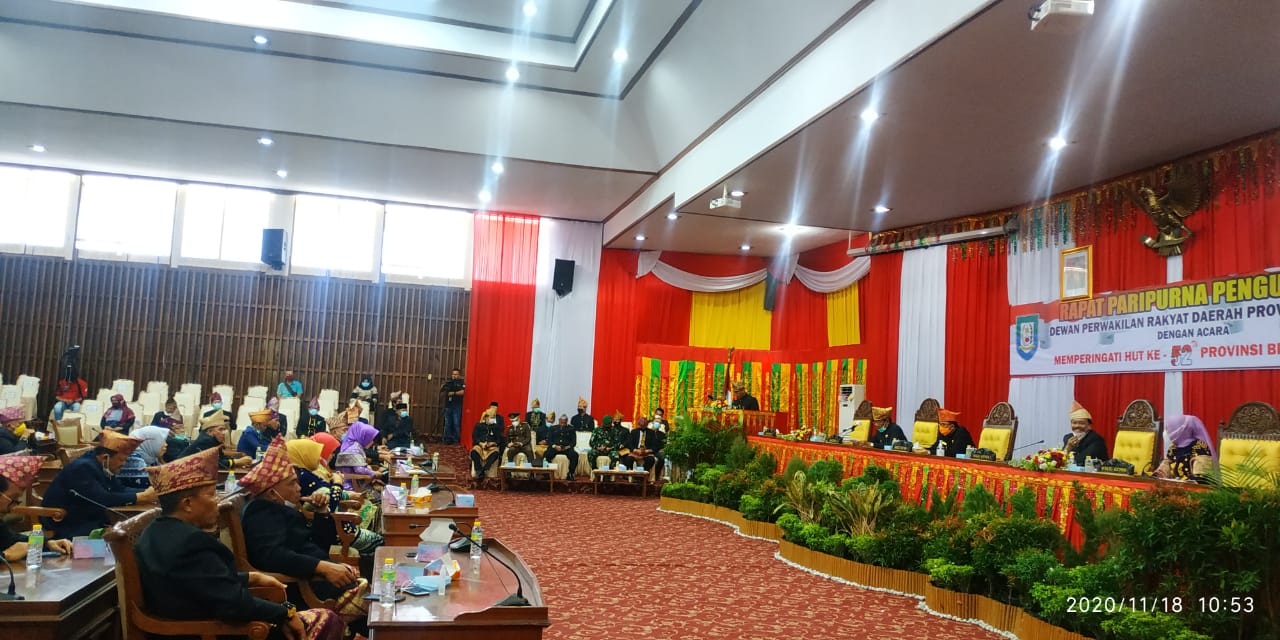 Beda Dari Sebelumnya, Paripurna Istimewa HUT Provinsi Bengkulu ke-52Ditengah Pandemi