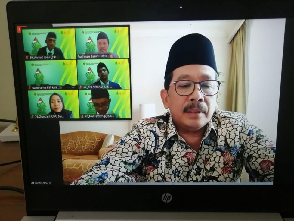Diklatpim 80 Aktivis Mahasiswa PTKI, Wamenag: Jadilah Duta Moderasi Beragama