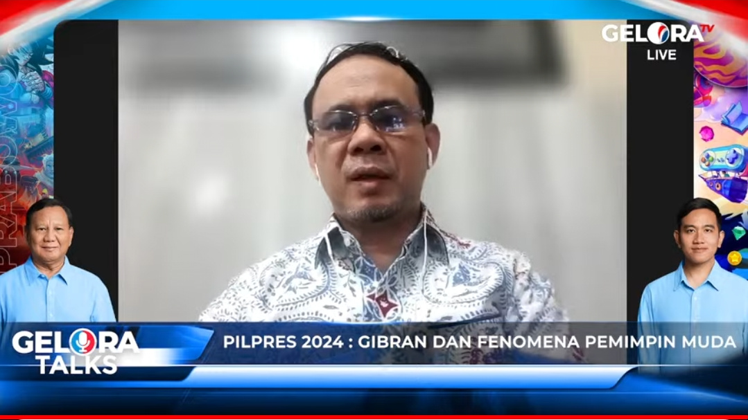 Mahfuz Sidik, Sekretaris Jenderal Partai Gelora dalam Gelora Talks dengan tema 'Pilpres 2024: Gibran dan Fenomena Pemimpin Muda', Rabu (27/12/2023) sore.