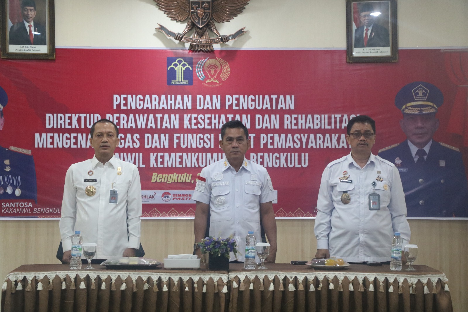 Direktur Perawatan Kesehatan dan Rehabilitasi Berikan Penguatan dan Pengarahan Layanan Perawatan Kesehatan dan Rehabilitasi di Kanwil Kemenkumham Bengkulu
