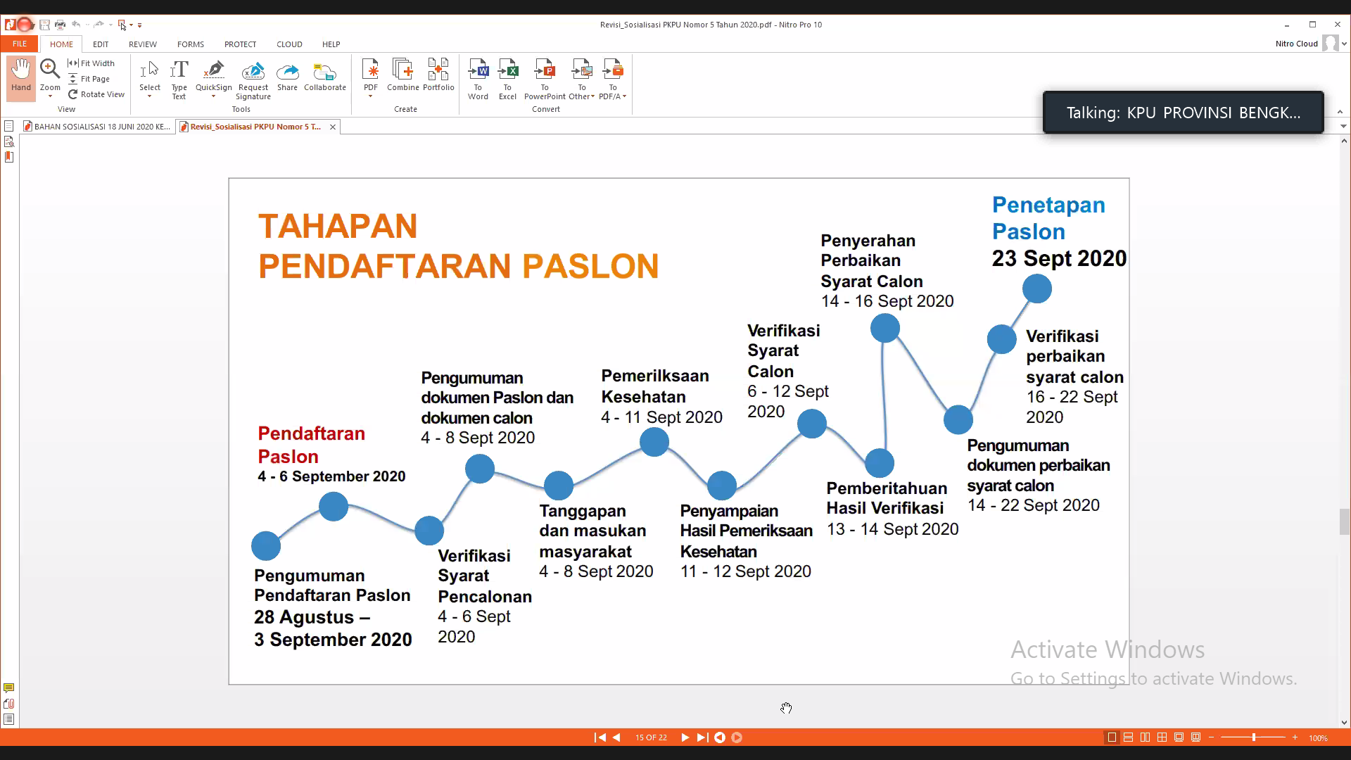 Cegah Kekeliruan, KPU Provinsi Bengkulu Sosialisasikan Tahapan Pemilu 2020