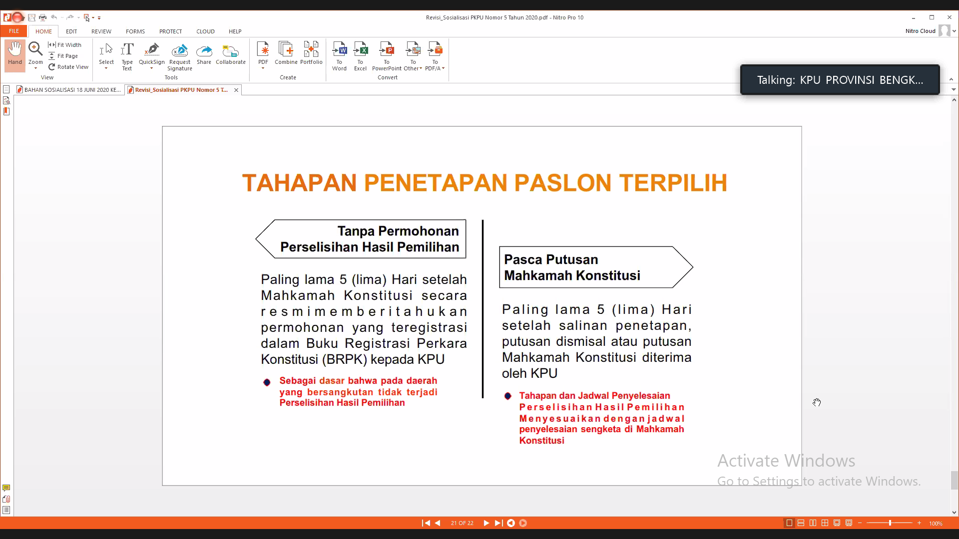 Cegah Kekeliruan, KPU Provinsi Bengkulu Sosialisasikan Tahapan Pemilu 2020