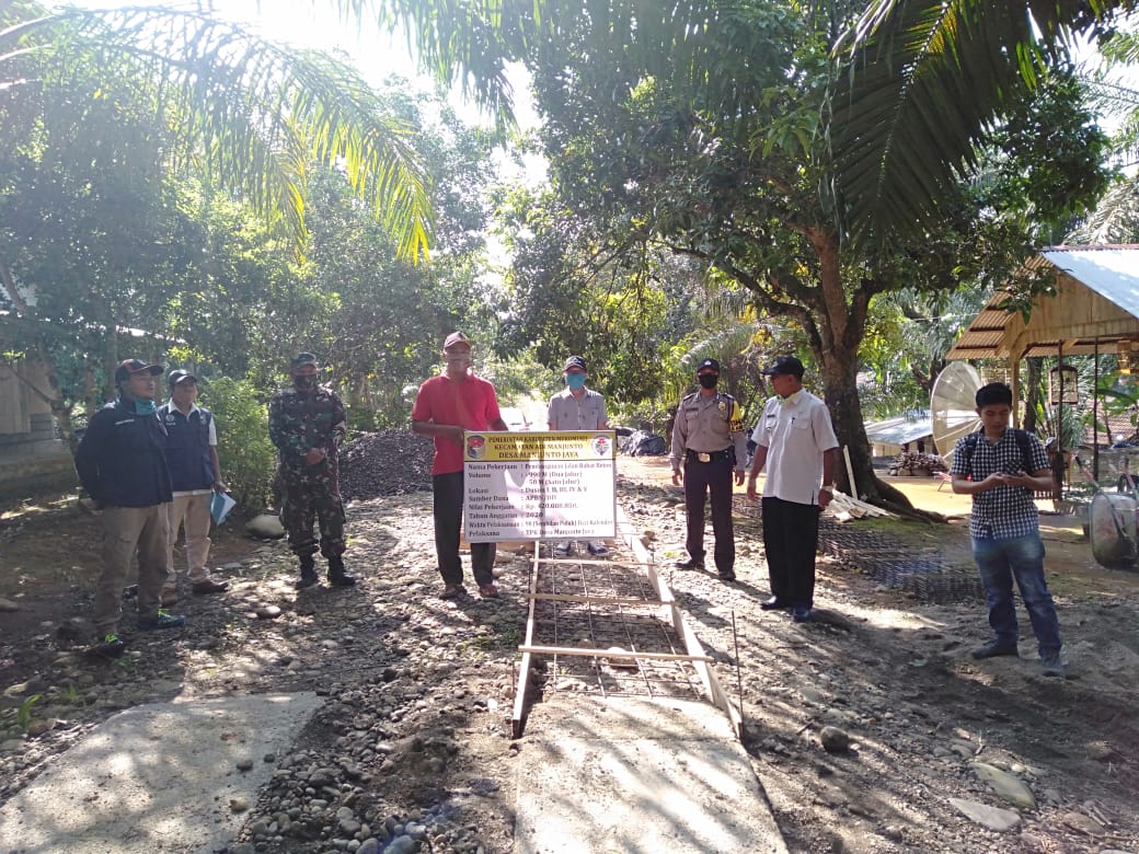 Desa Manjunto Jaya, 2 Dari 5 Item Dikerjakan Untuk Realisasi DD Tahap I