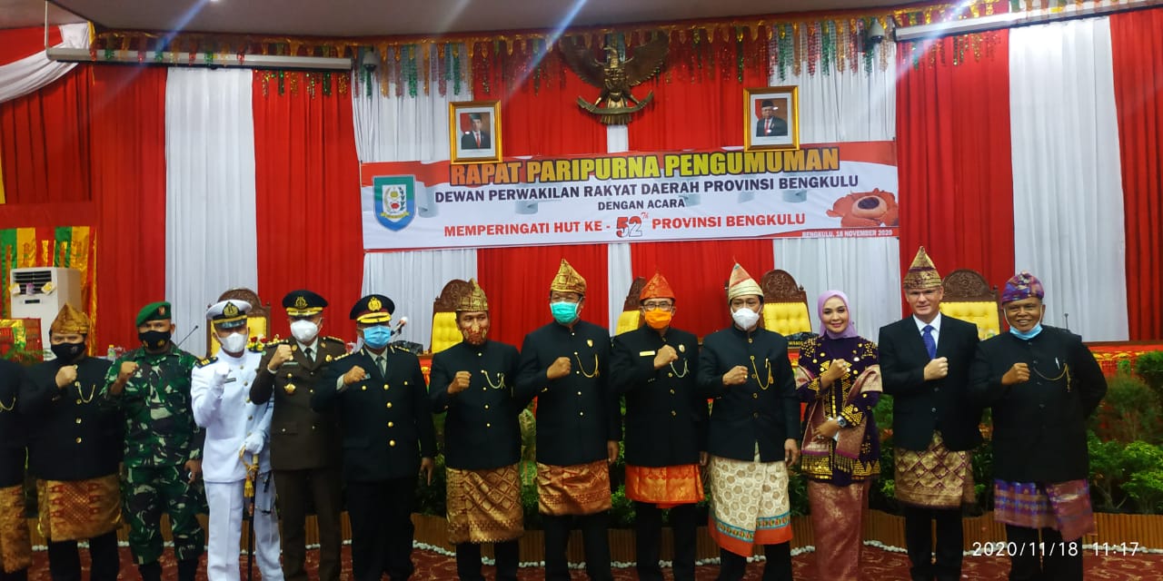 Beda Dari Sebelumnya, Paripurna Istimewa HUT Provinsi Bengkulu ke-52Ditengah Pandemi