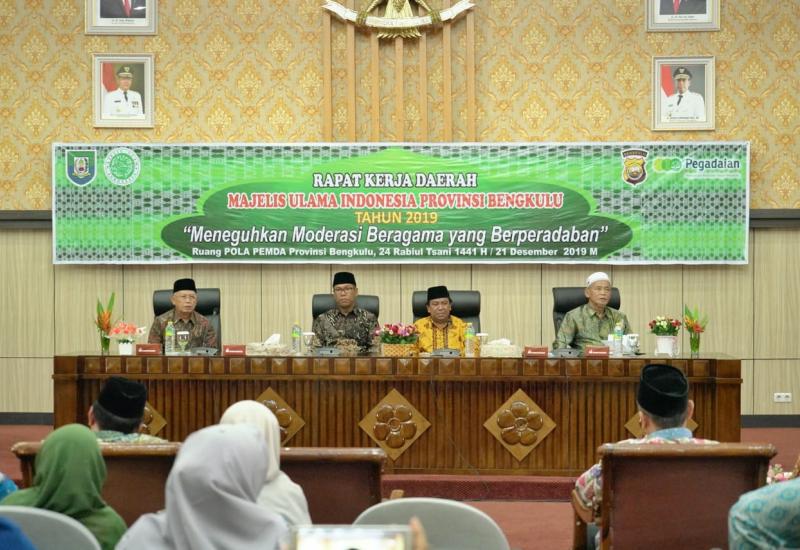 Wagub Bengkulu menhadiri rakerda MUI.