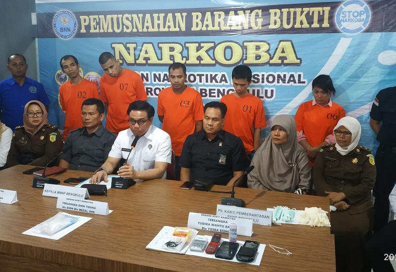Rilis pengungkapan sindikat narkoba jaringan sumatera