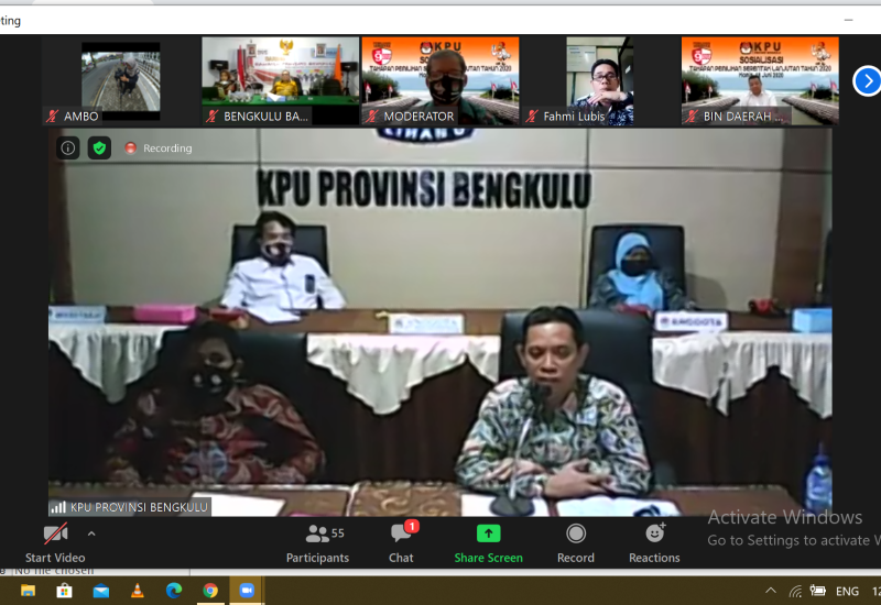 Cegah Kekeliruan, KPU Provinsi Bengkulu Sosialisasikan Tahapan Pemilu 2020