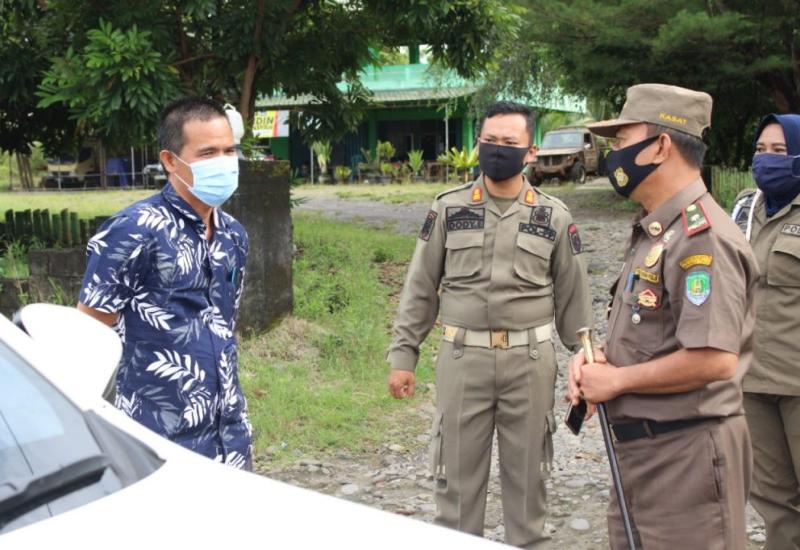 Ketua Deean Benteng Cek Langsung Razia Masker di Talang Empat