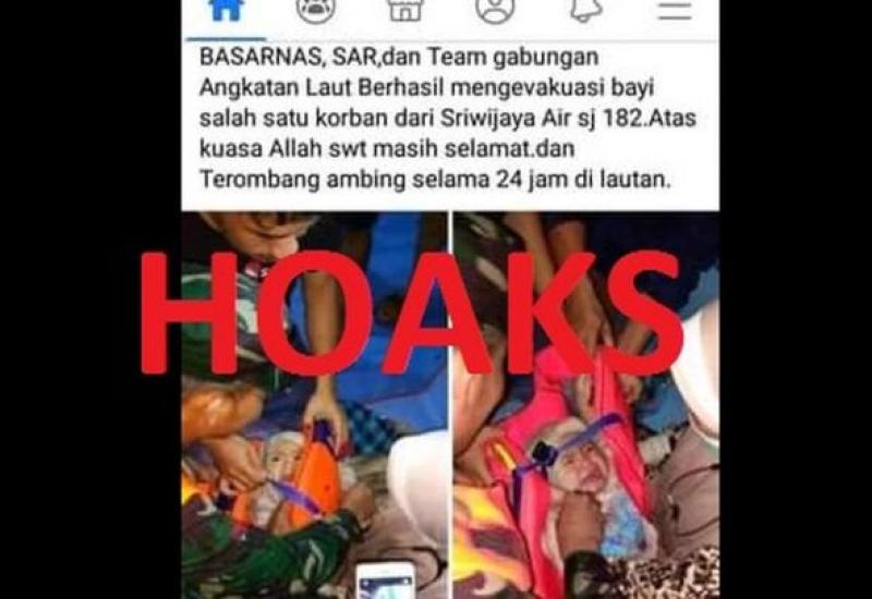 Viral Foto Bayi Selamat Dari Insiden Sriwijaya Air, Hoax