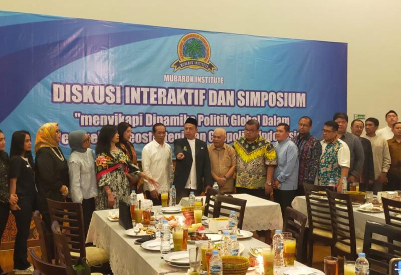 Mubarok Institute menggelar diskusi interaktif dan simposium pada 14 Maret 2026 bertajuk “Menyikapi Dinamika Politik Global dalam Perspektif Geostrategi dan Geopolitik Indonesia.” 